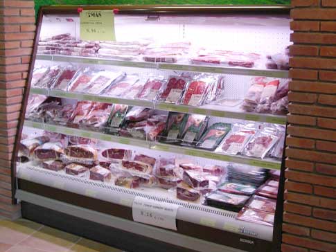 Expositores de productos de alimentacin para locales comerciales tipo vitrina